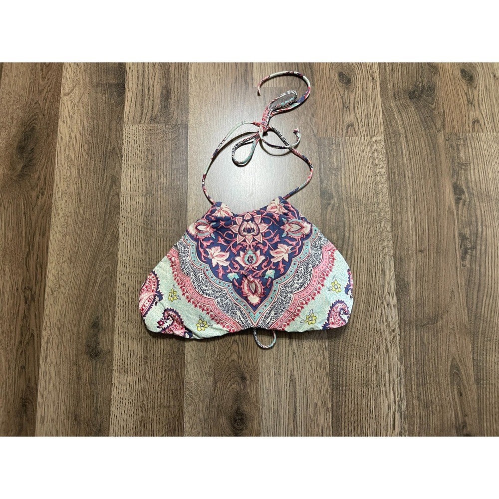 Billabong Swim Suit Top, Women's Size Small? Halter Tie Around Neck, Floral